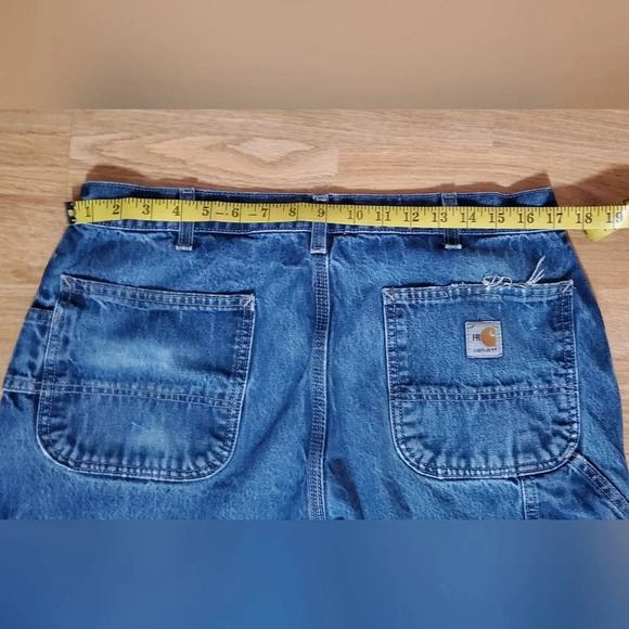 Carhartt FRB13 DNM‎ FR Flame Resistant Jeans Mens Size 36X34 Distressed Gorpcore - Picture 11 of 12